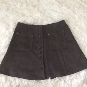 Suede Skirt